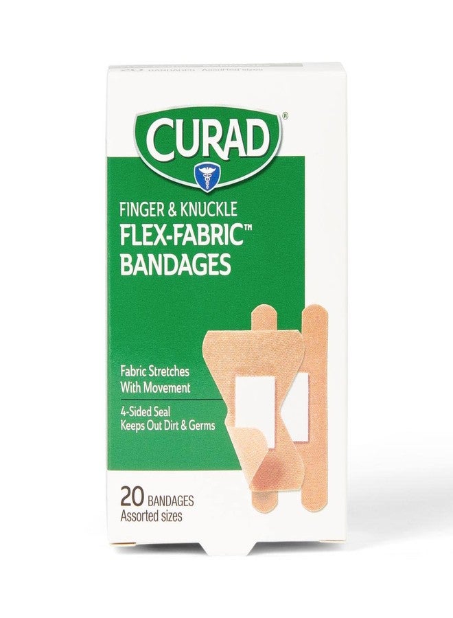 CURAD Flex-Fabric Finger and Knuckle Bandages, Assorted Sizes, Box of 20 - Image 2